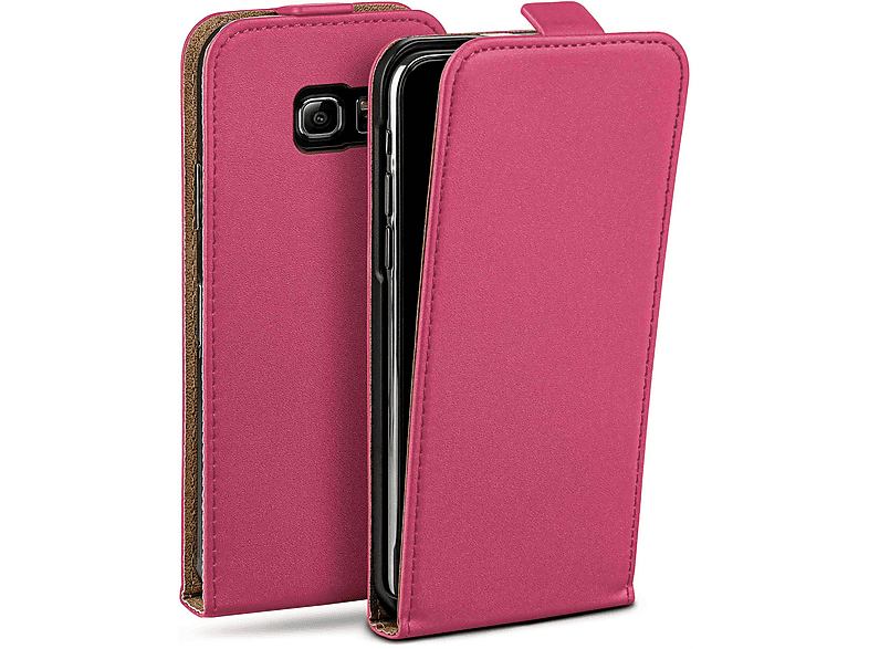 MOEX Flip Case, Flip Cover, Samsung, Galaxy S6 Edge, Berry-Fuchsia