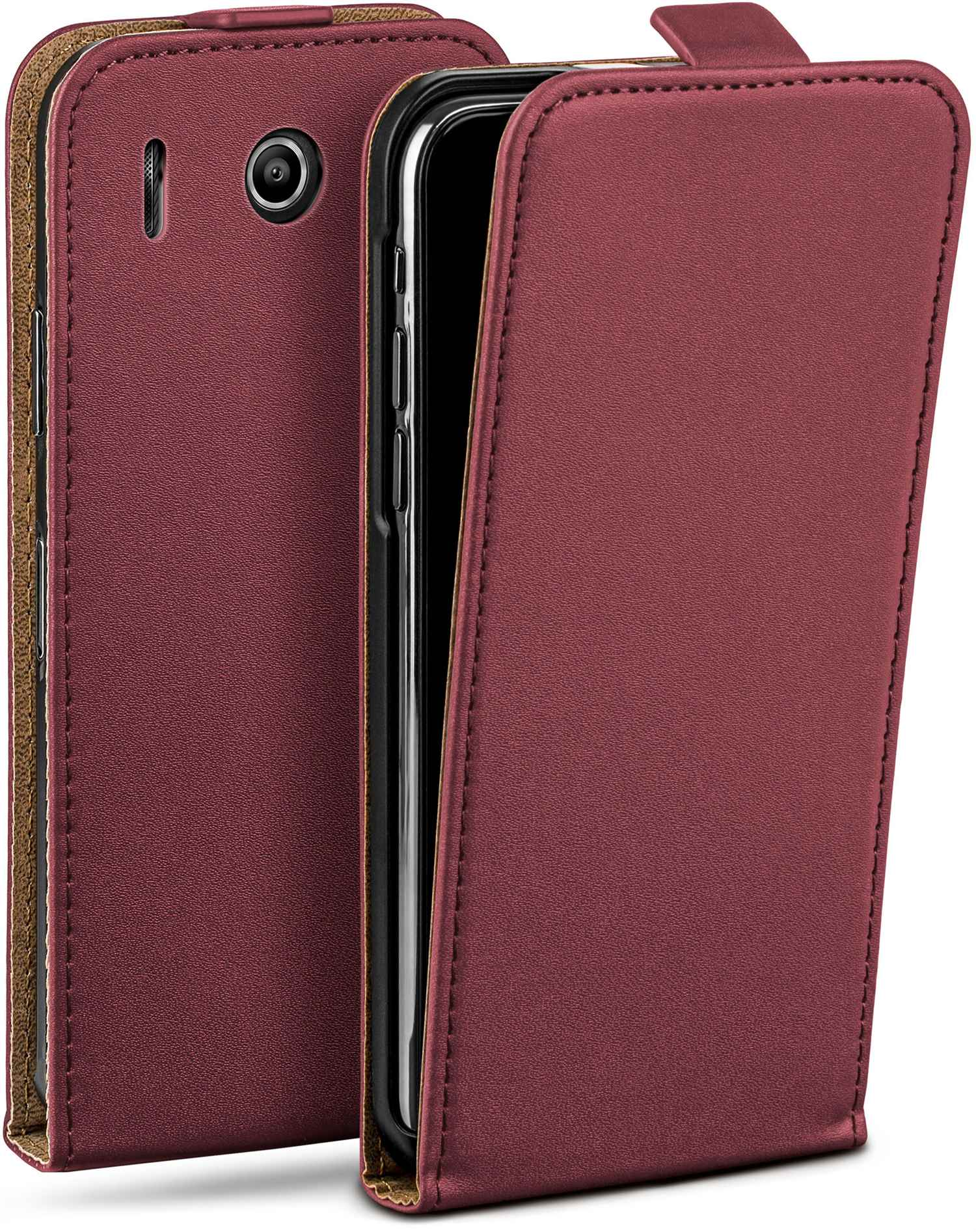 G510, Flip Ascend Case, Cover, Huawei, MOEX Flip Maroon-Red