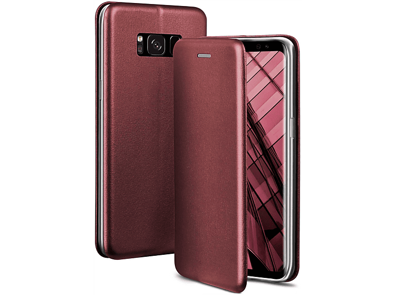 ONEFLOW Business Burgund Galaxy Case, Flip Red - Cover, S8, Samsung