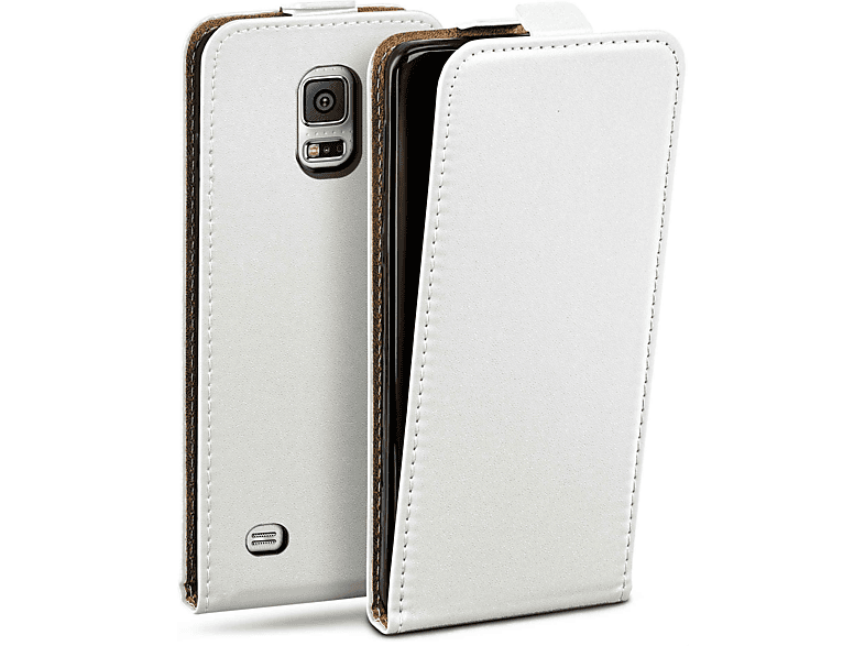 MOEX Flip Case, Flip Cover, Samsung, Galaxy S5 Mini, Pearl-White