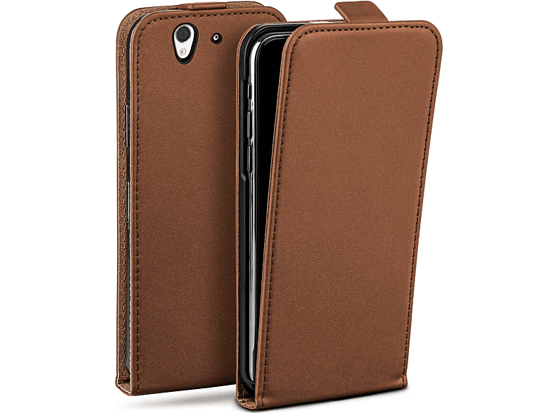 MOEX Flip Case, Flip Cover, Sony, Xperia Z, Umber-Brown | Flipcover
