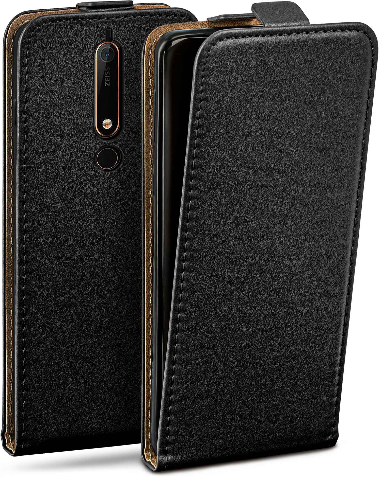 Deep-Black MOEX Flip Cover, Nokia, Case, Flip 6.1,