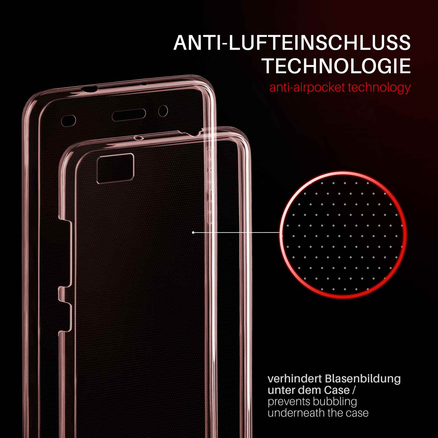 MOEX Double Lite Full P8 Huawei, 2015, Case, Rose Cover