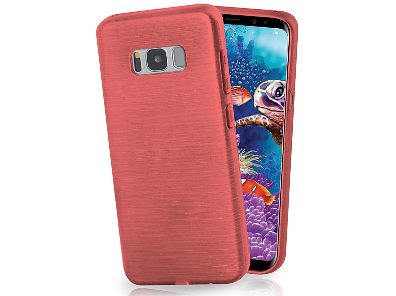 MOEX Brushed Case, Backcover, Samsung, Galaxy S8, Coral-Red