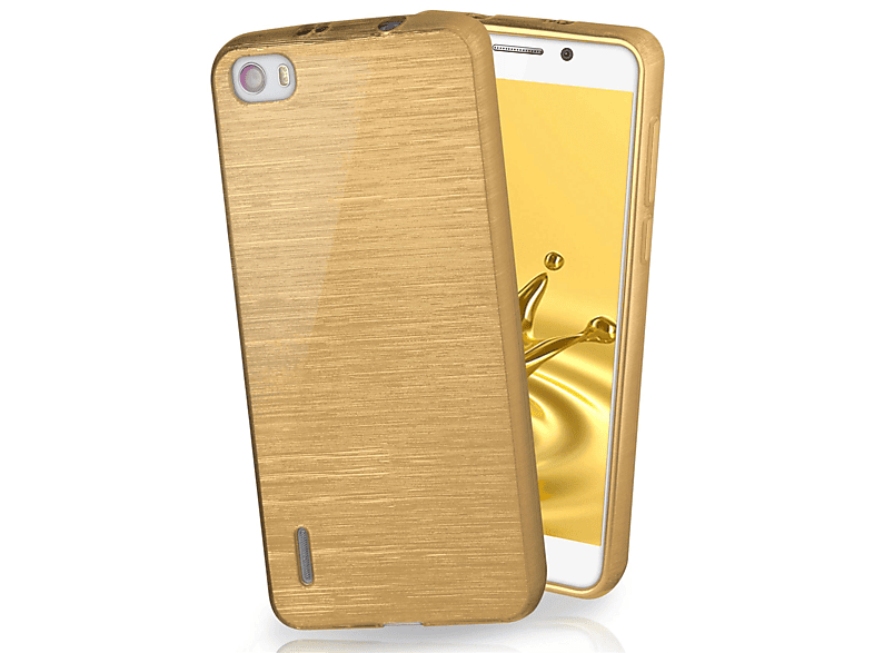 Honor MOEX Ivory-Gold 6, Case, Huawei, Brushed Backcover,