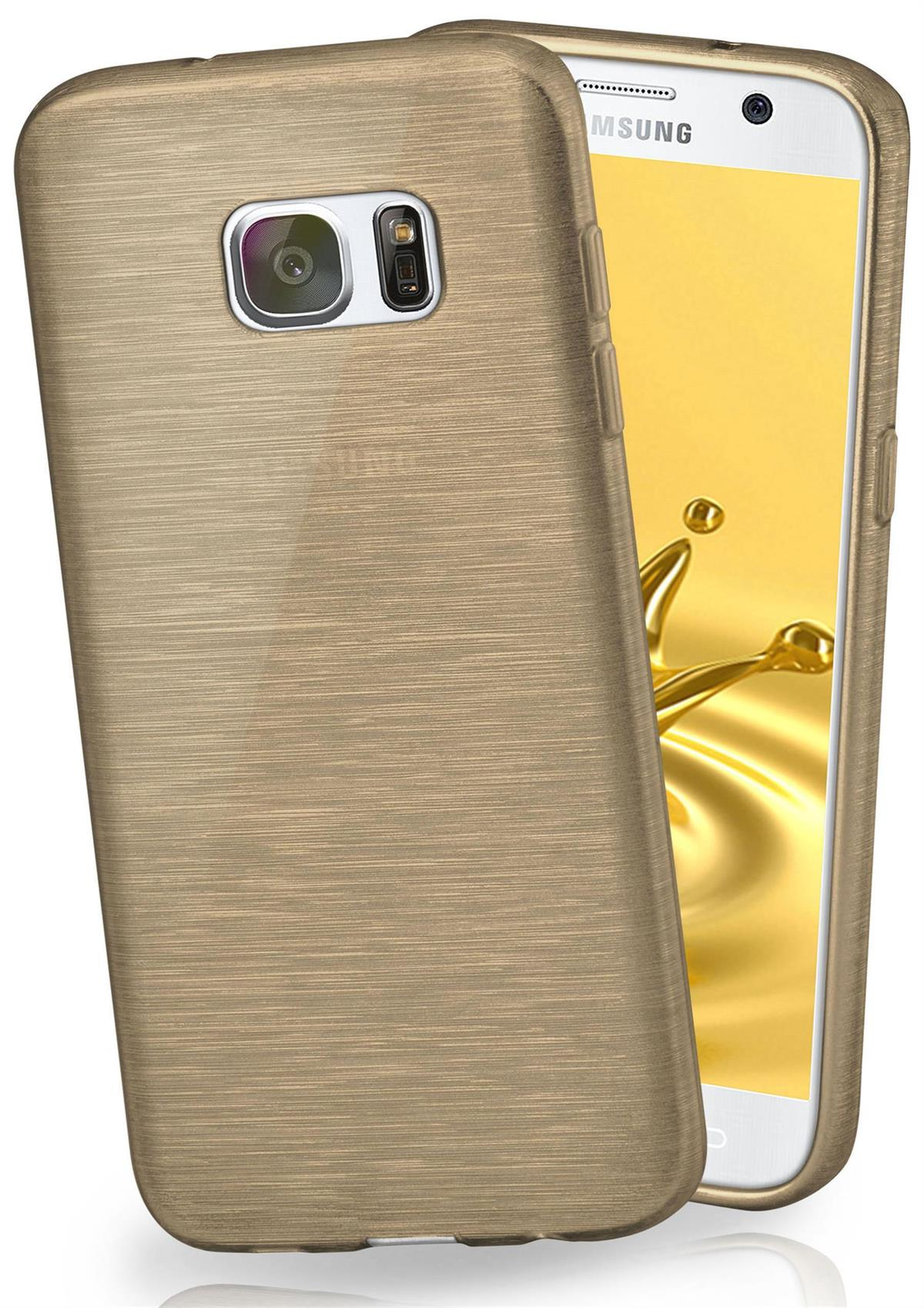 S7, Galaxy MOEX Brushed Ivory-Gold Samsung, Case, Backcover,