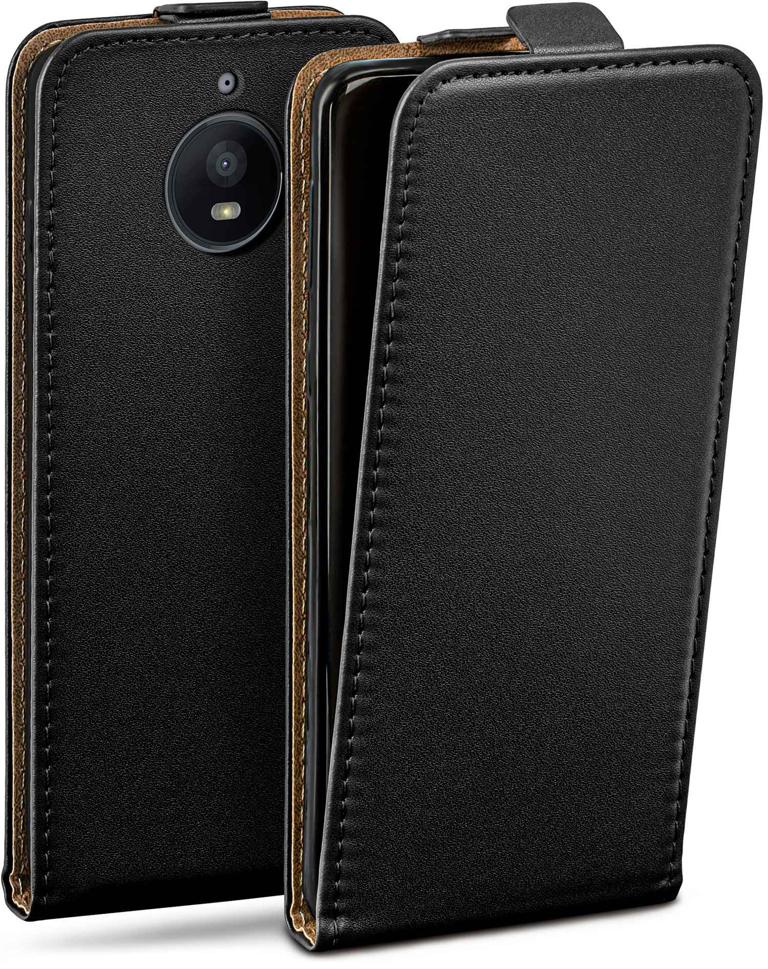 Case, Flip Cover, Plus, MOEX Motorola, Moto E4 Deep-Black Flip