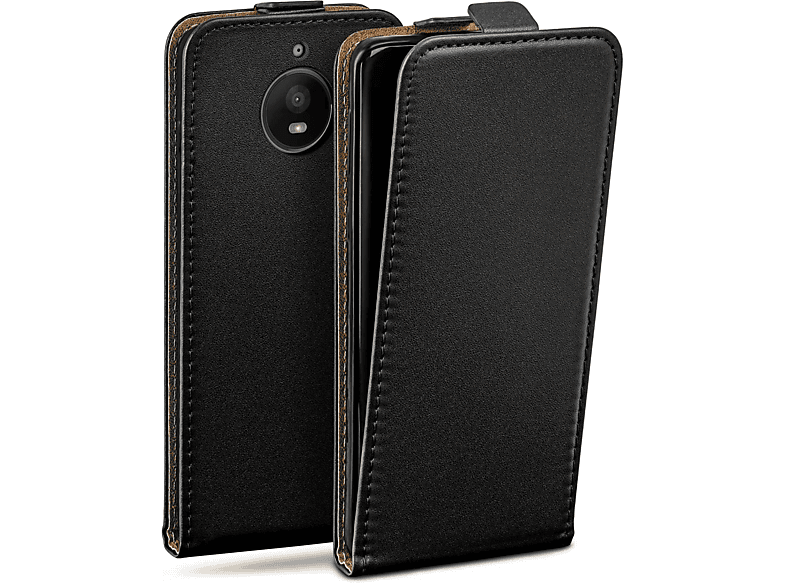 MOEX Flip Case, Deep-Black Flip Motorola, E4 Moto Cover, Plus
