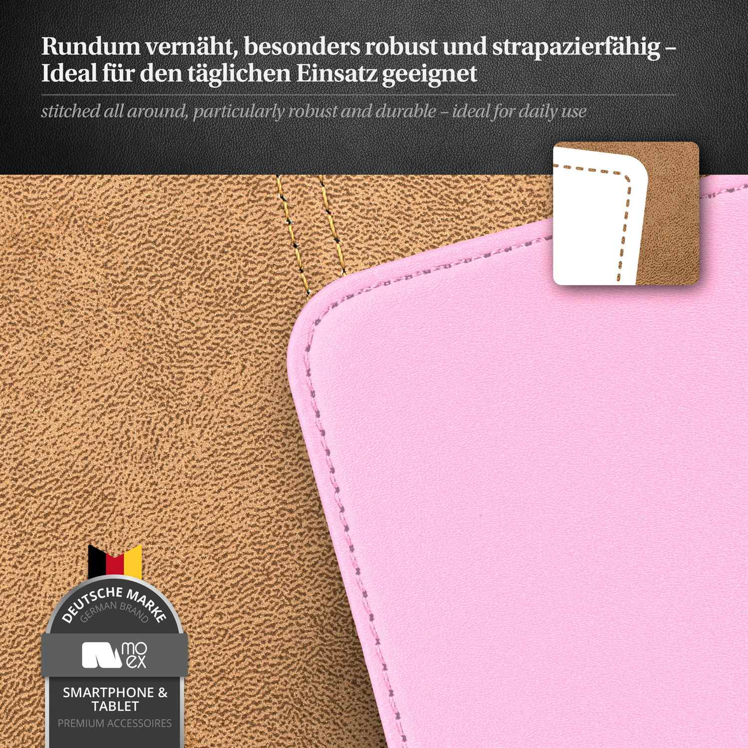 MOEX Flip Case, Flip Icy-Pink Mini, HTC, One Cover