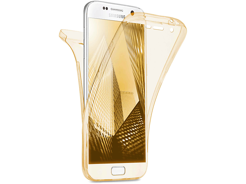 MOEX Double Cover, Gold Galaxy Samsung, Case, S7, Full