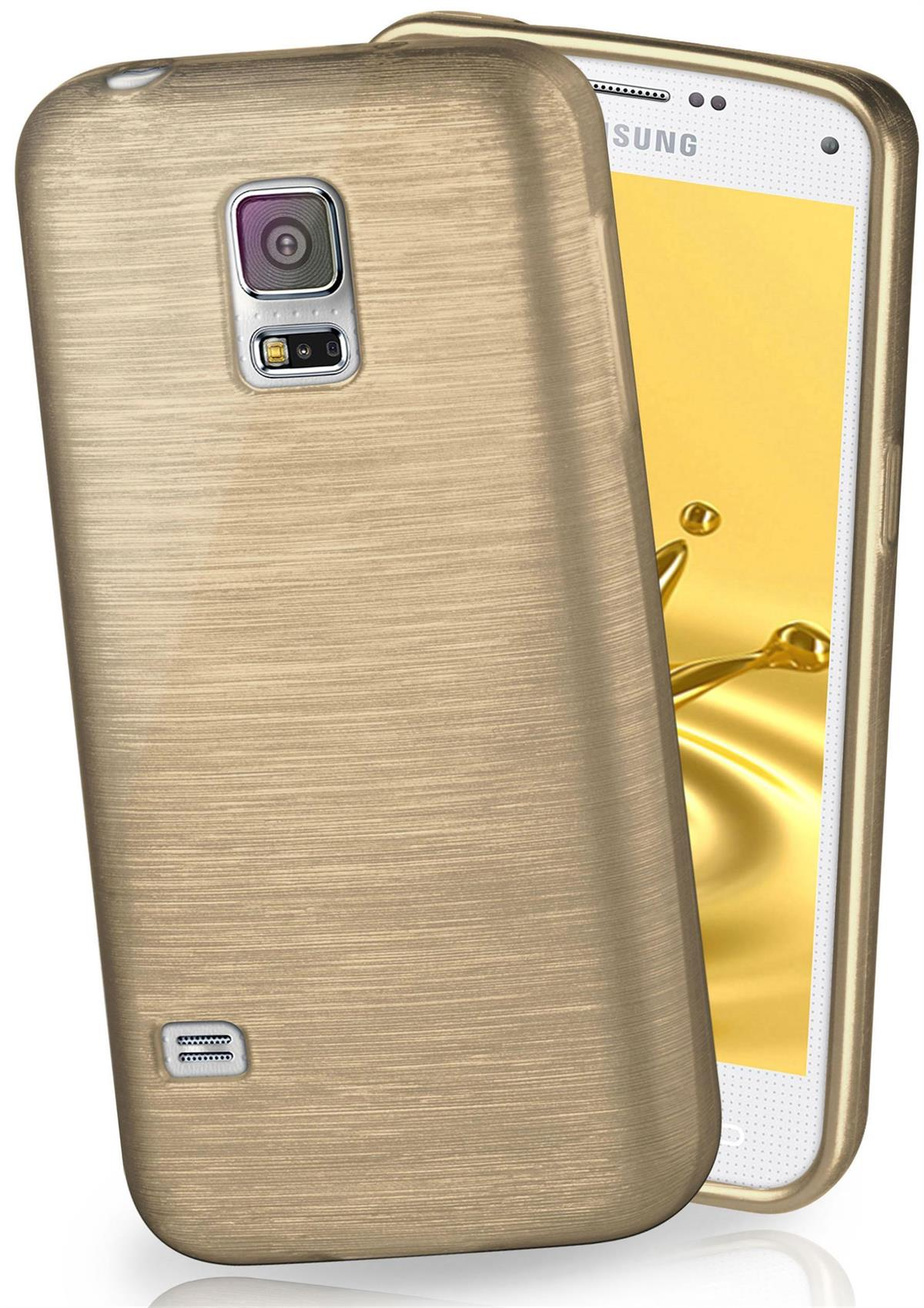 Ivory-Gold Mini, MOEX Brushed Case, Samsung, S5 Galaxy Backcover,