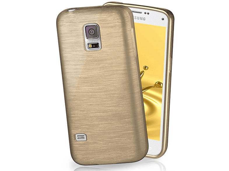 Ivory-Gold Mini, MOEX Brushed Case, Samsung, S5 Galaxy Backcover,