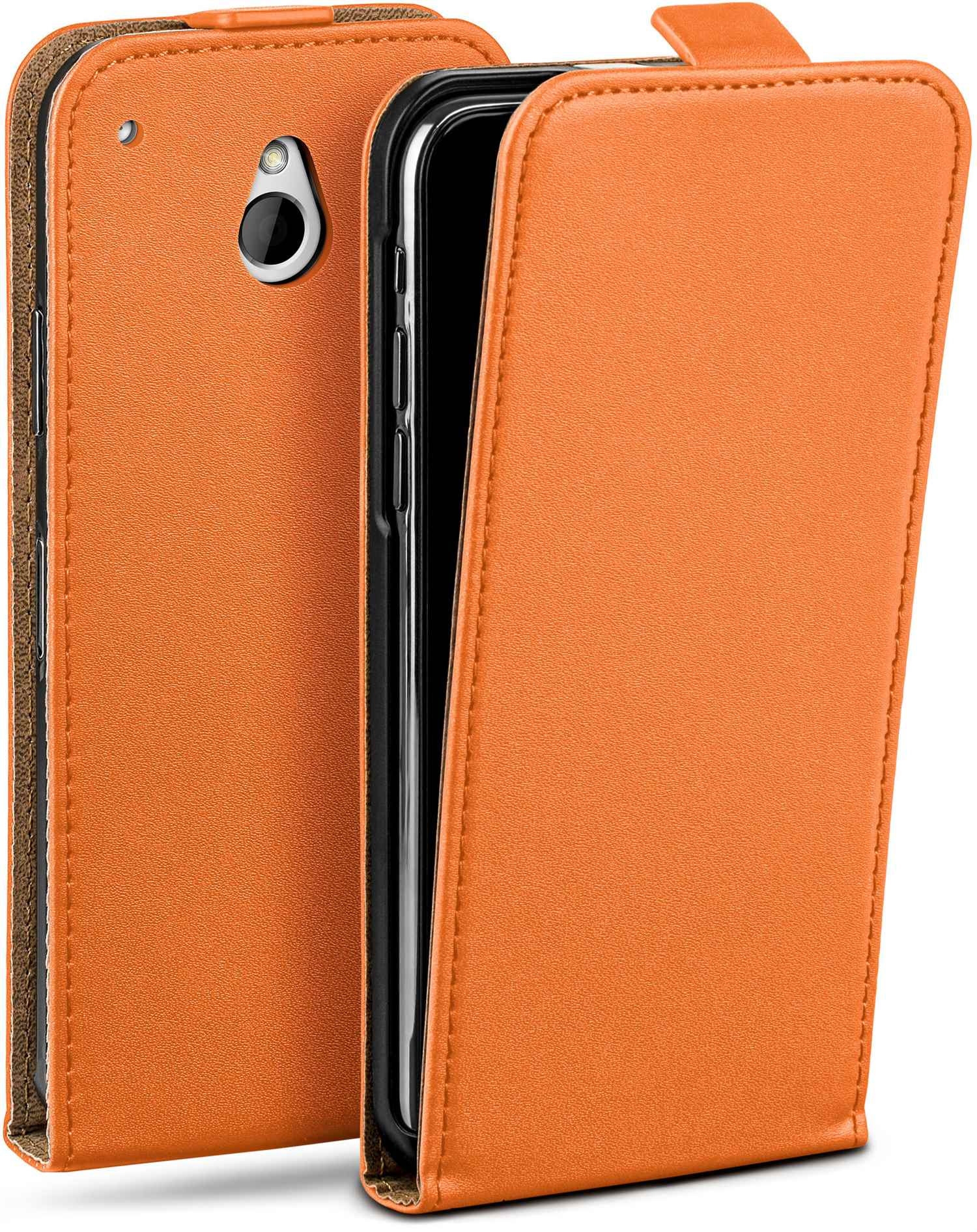 Case, Flip HTC, MOEX Canyon-Orange Flip Mini, One Cover,