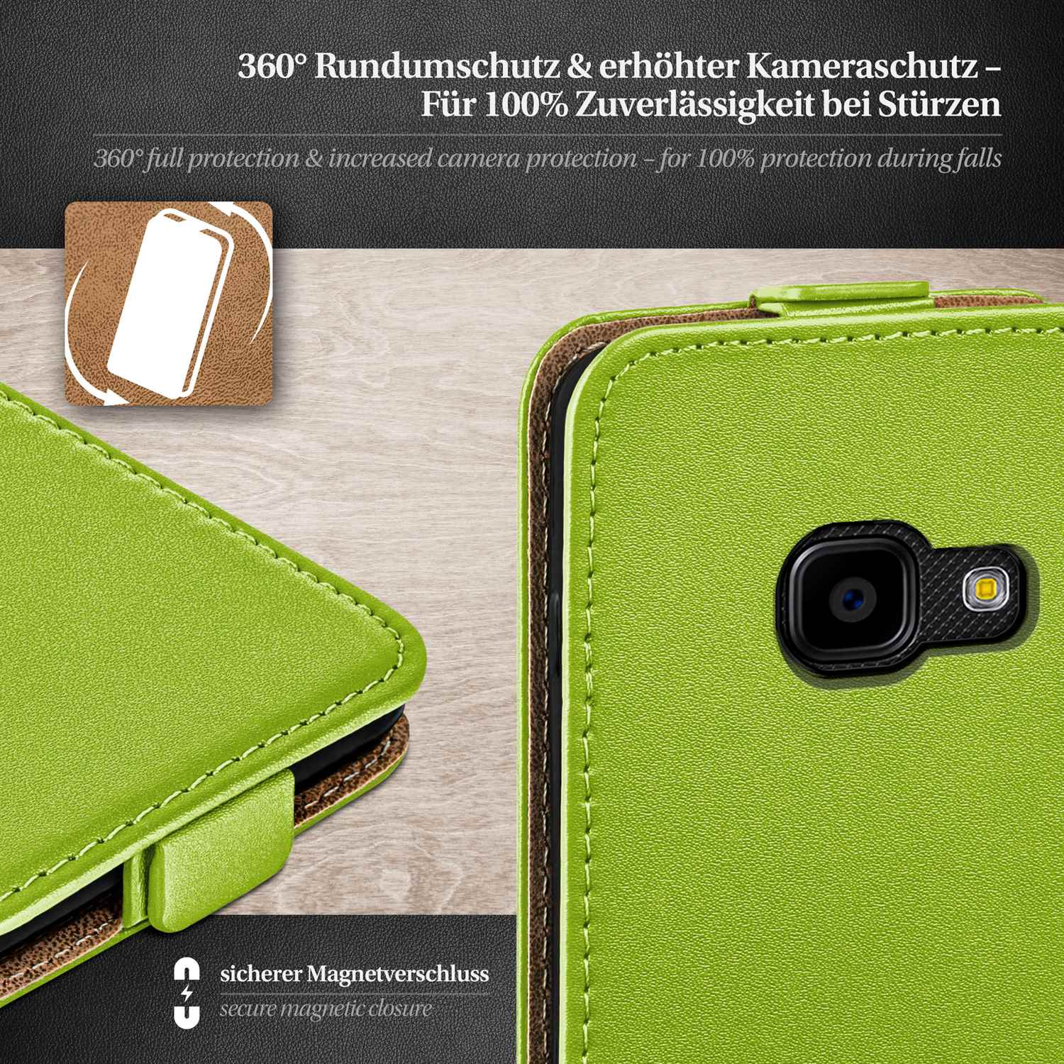 MOEX Flip Case, Flip Cover, 4, Galaxy Samsung, Xcover Lime-Green