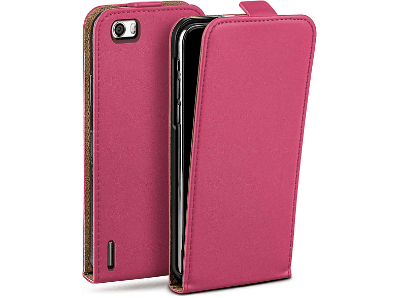 Honor Cover, Huawei, Berry-Fuchsia MOEX Flip Flip Case, 6,