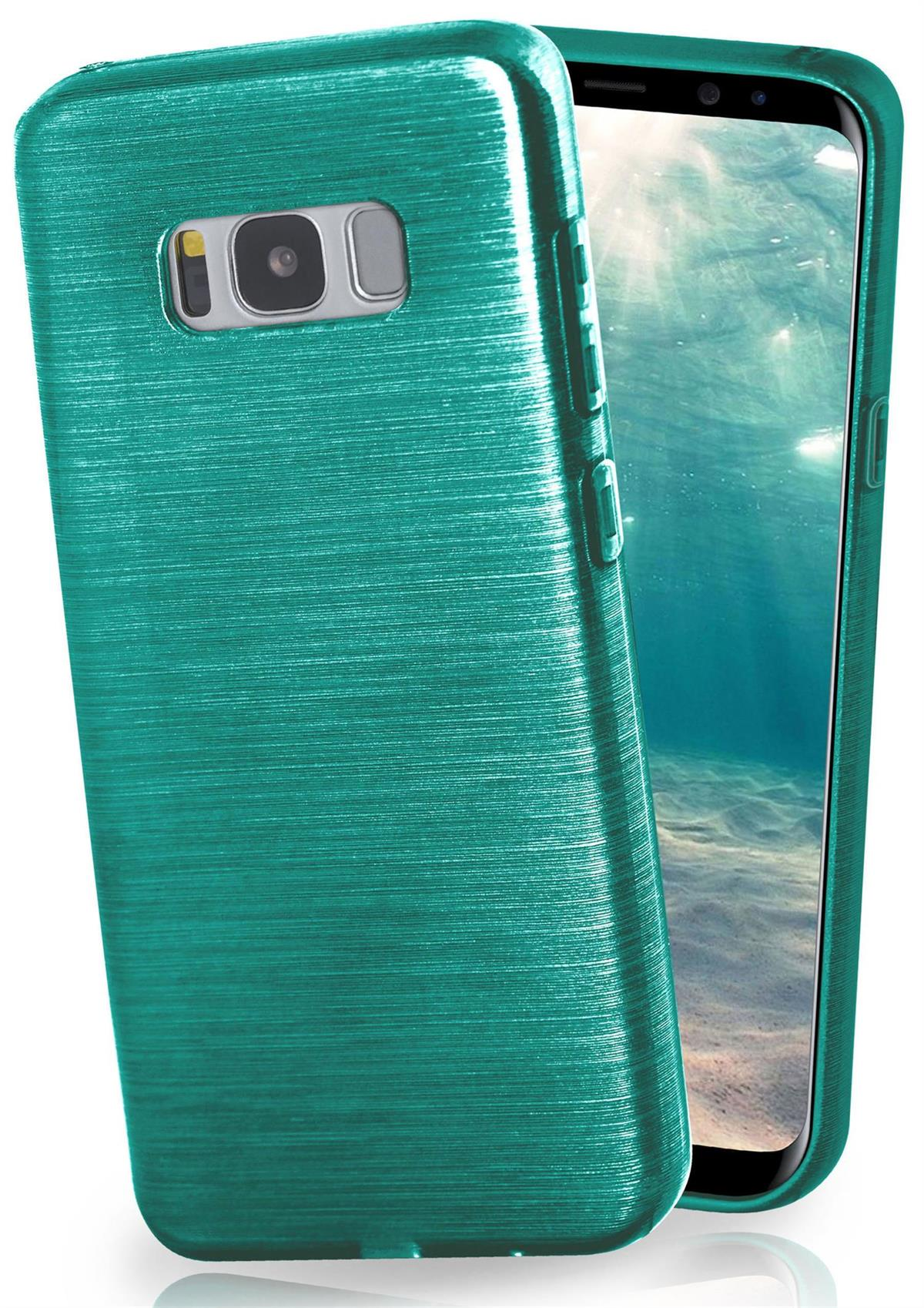 MOEX Brushed Galaxy S8 Plus, Backcover, Aqua-Cyan Case, Samsung