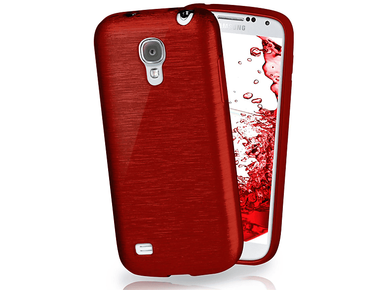 Mini, Crimson-Red MOEX Backcover, Brushed Galaxy Case, Samsung, S4