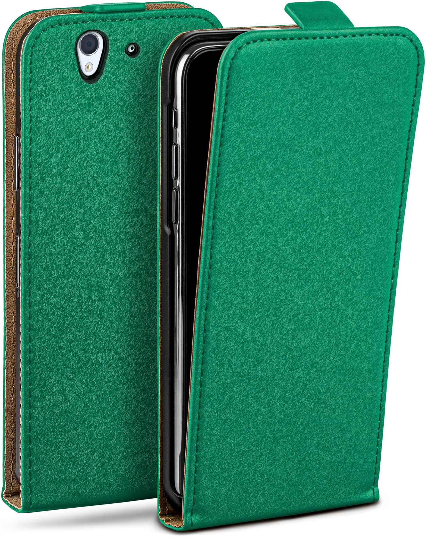 Flip Cover, Xperia Z, Sony, Flip Case, MOEX Emerald-Green