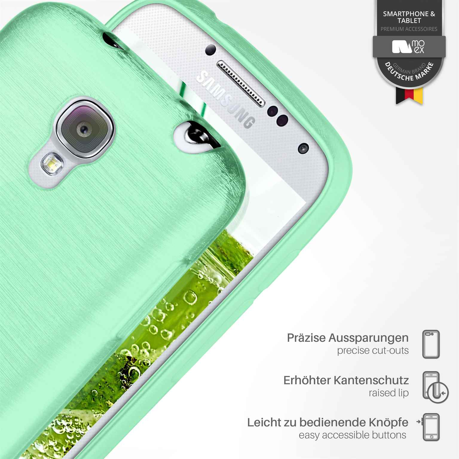 Backcover, Galaxy Case, S4, MOEX Mint-Green Samsung, Brushed