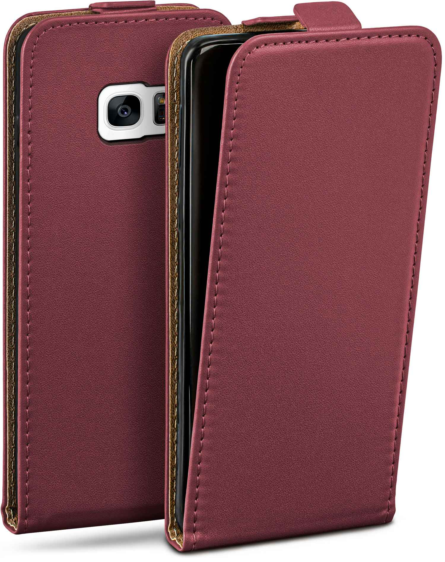 MOEX Flip Case, Flip Cover, Samsung, Maroon-Red Galaxy S7