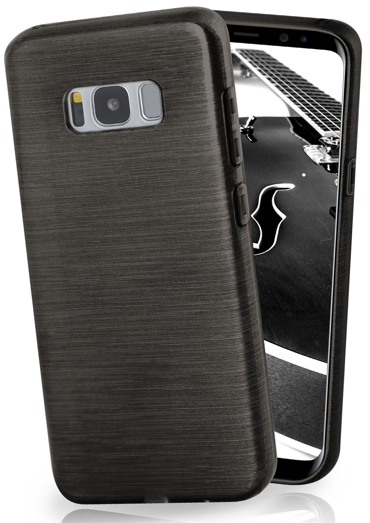 Brushed S8 MOEX Samsung, Backcover, Slate-Black Case, Galaxy Plus,
