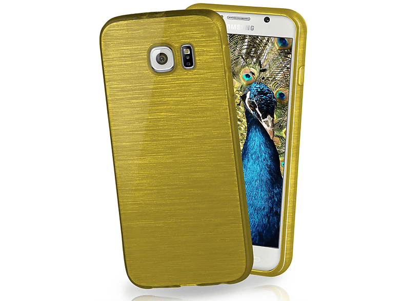 MOEX Brushed Samsung, Lime-Green Galaxy Backcover, Case, S6
