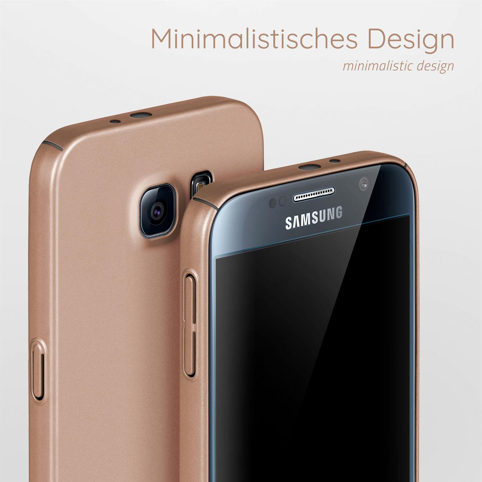 Backcover, Samsung, S6, Gold Alpha Galaxy Case, MOEX