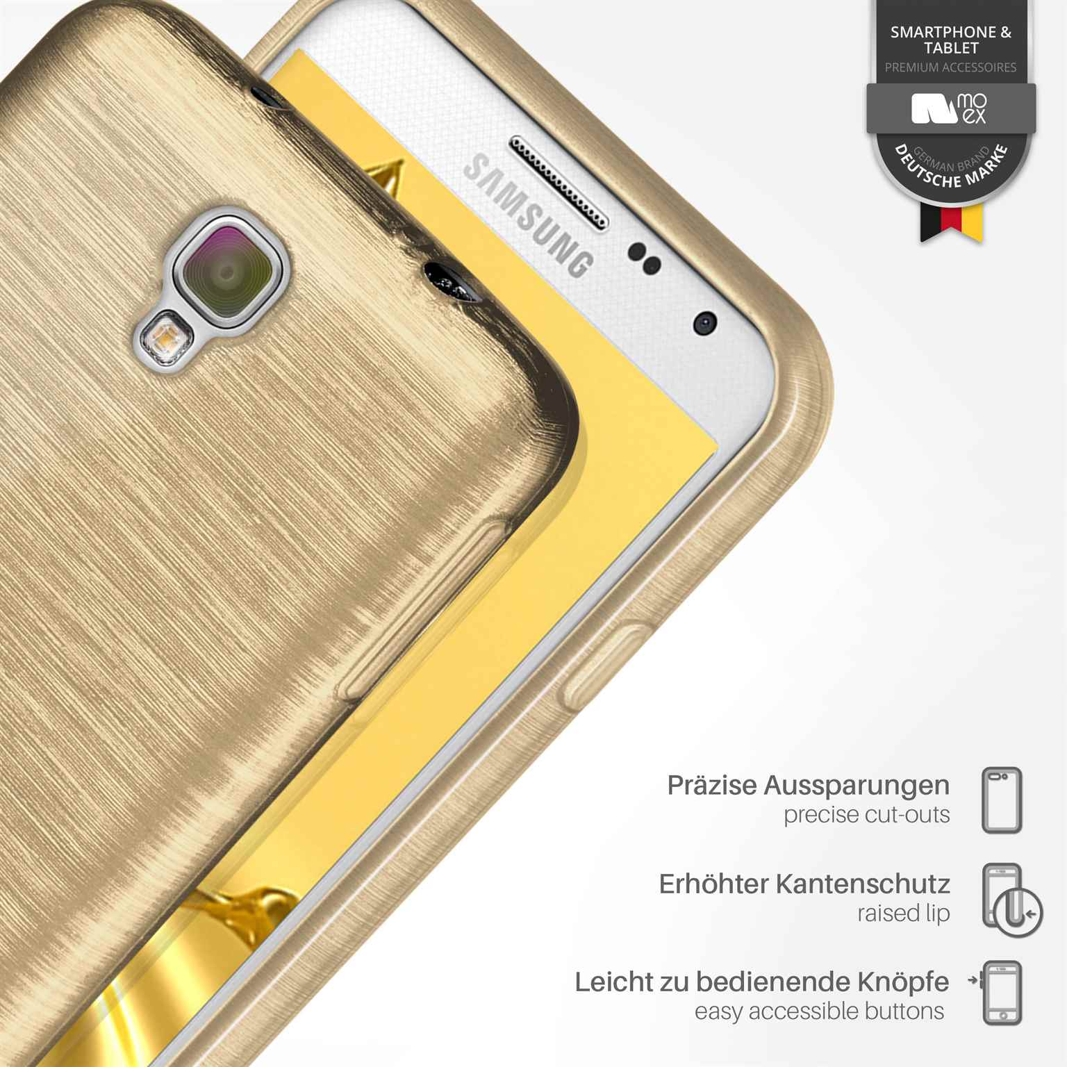 Galaxy Ivory-Gold Backcover, Brushed Samsung, Neo, Case, 3 MOEX Note