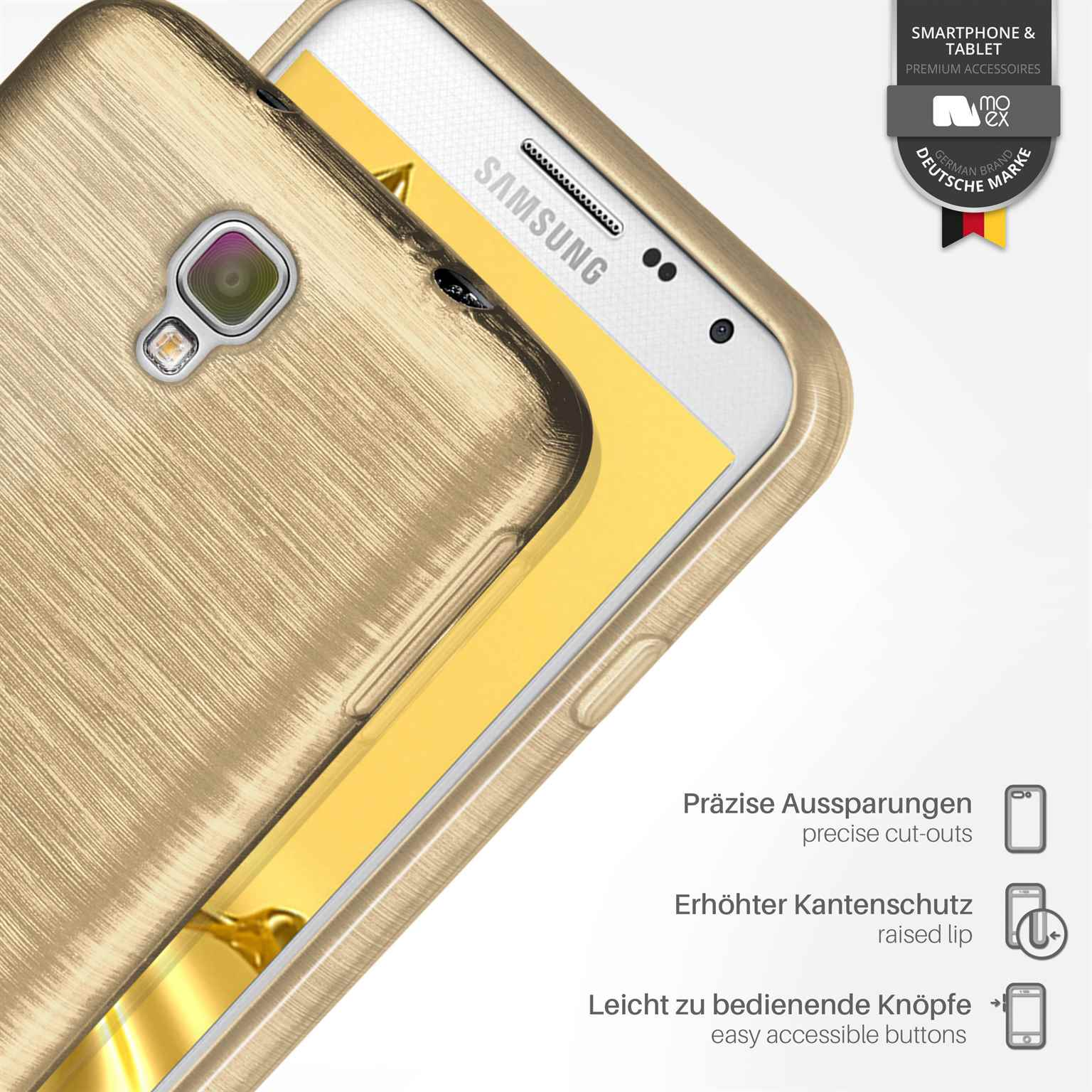 Galaxy Neo, Ivory-Gold Samsung, MOEX 3 Note Brushed Case, Backcover,