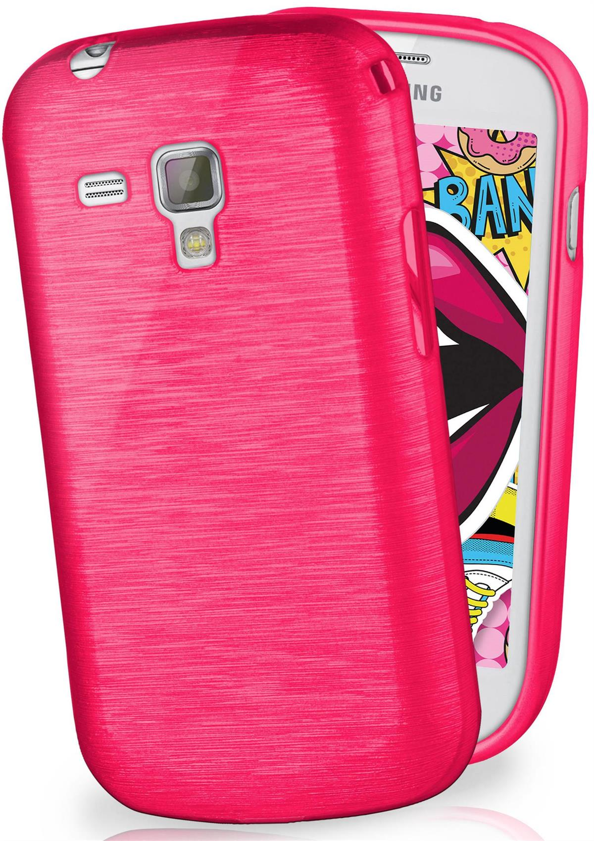 Backcover, Brushed Case, S Duos MOEX Magenta-Pink Galaxy 2, Samsung,