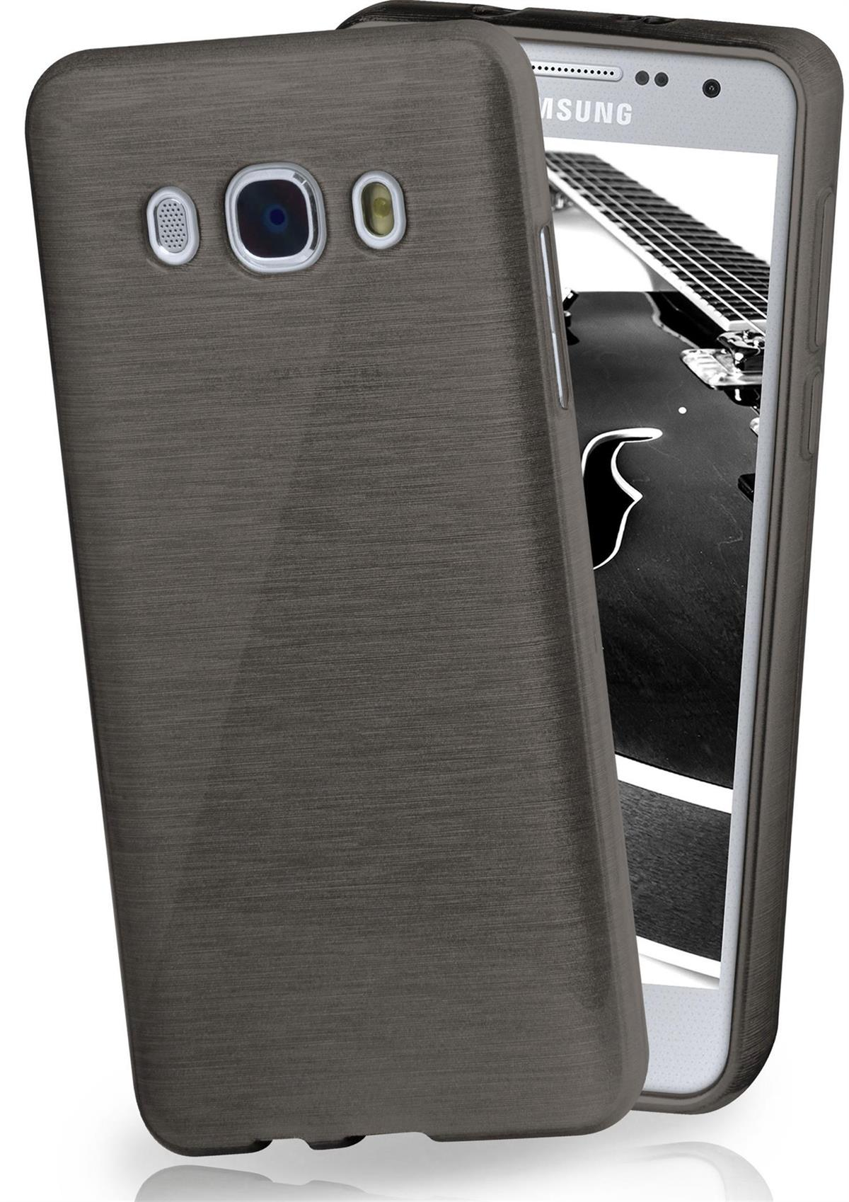 J7 Backcover, Brushed Case, (2016), MOEX Galaxy Samsung, Slate-Black