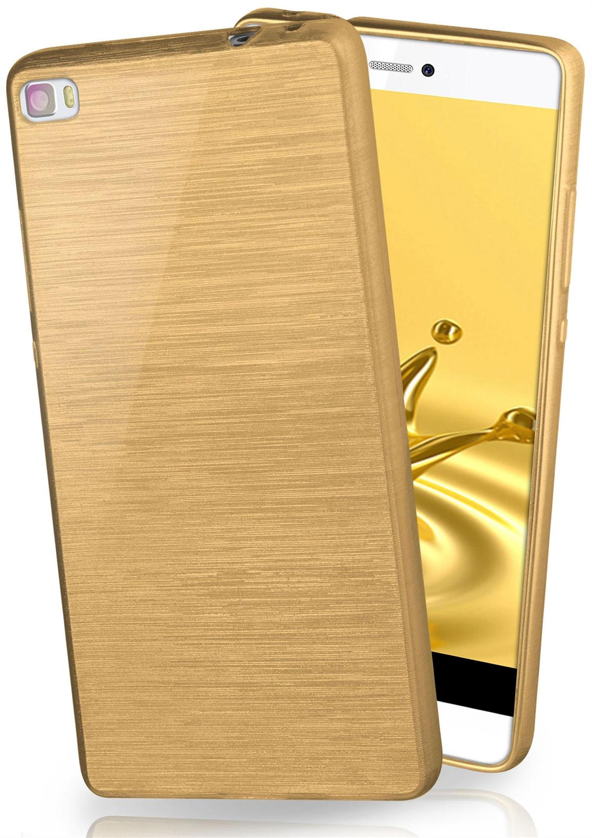 Ivory-Gold Brushed Case, P8 MOEX 2015, Lite Huawei, Backcover,