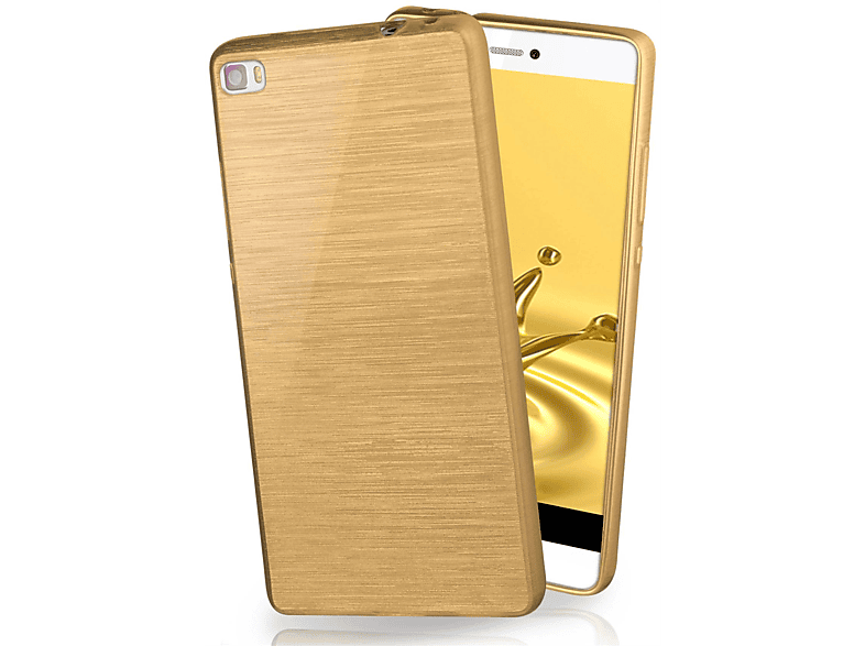 Backcover, Huawei, Case, Brushed P8 Lite 2015, MOEX Ivory-Gold