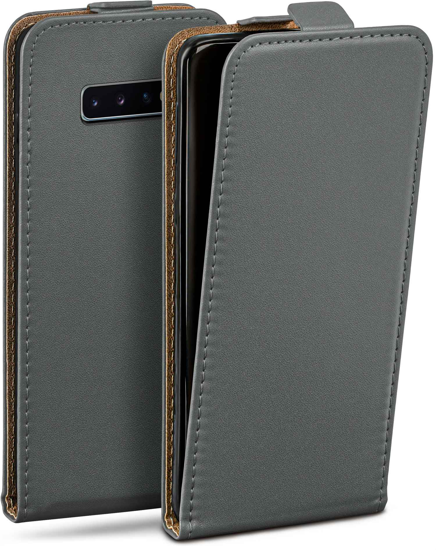 MOEX Flip Case, Flip Cover, S10, Galaxy Samsung, Anthracite-Gray