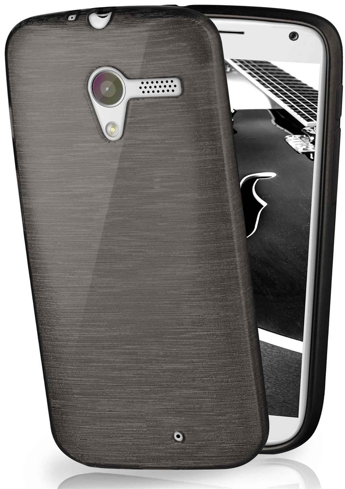 Brushed Case, Slate-Black MOEX X, Backcover, Motorola, Moto