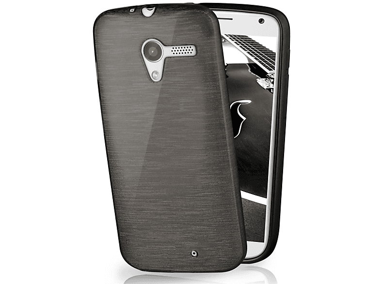 MOEX Backcover, Moto Motorola, X, Slate-Black Brushed Case,