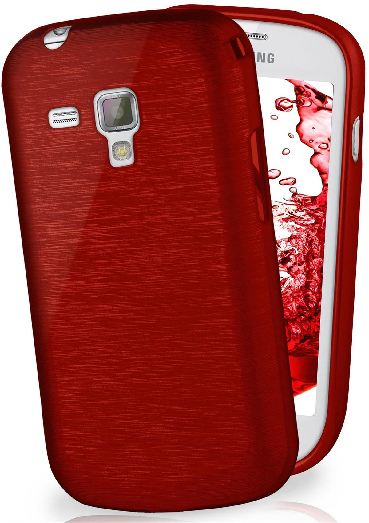 MOEX Brushed Case, Backcover, Samsung, Galaxy Crimson-Red S 2, Duos