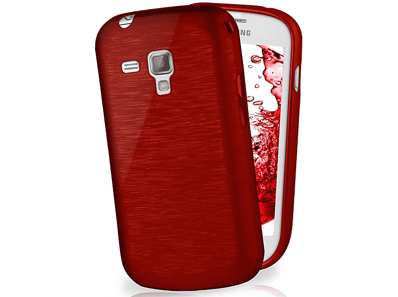 MOEX Brushed Case, Backcover, Samsung, Galaxy S Duos 2, Crimson-Red