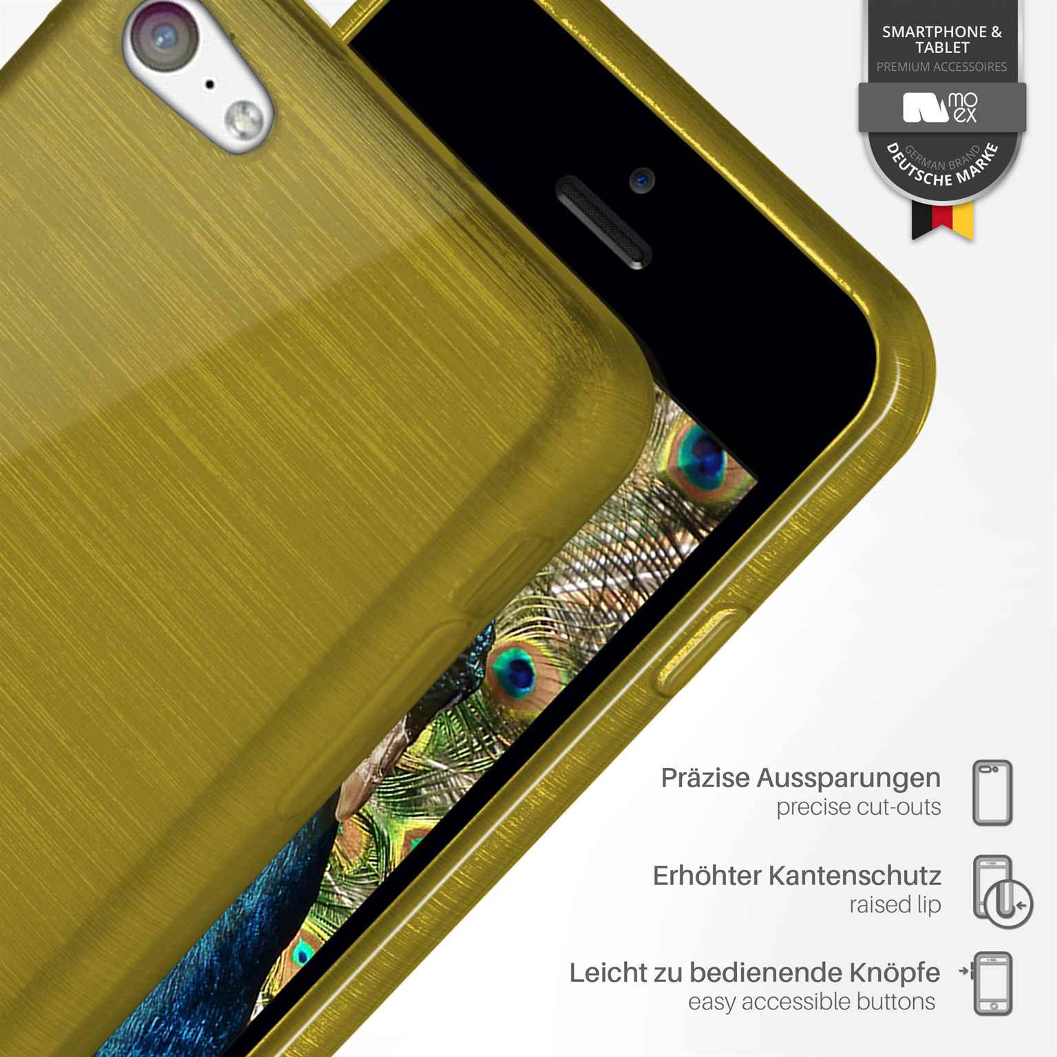 MOEX Backcover, iPhone 5c, Apple, Case, Brushed Lime-Green