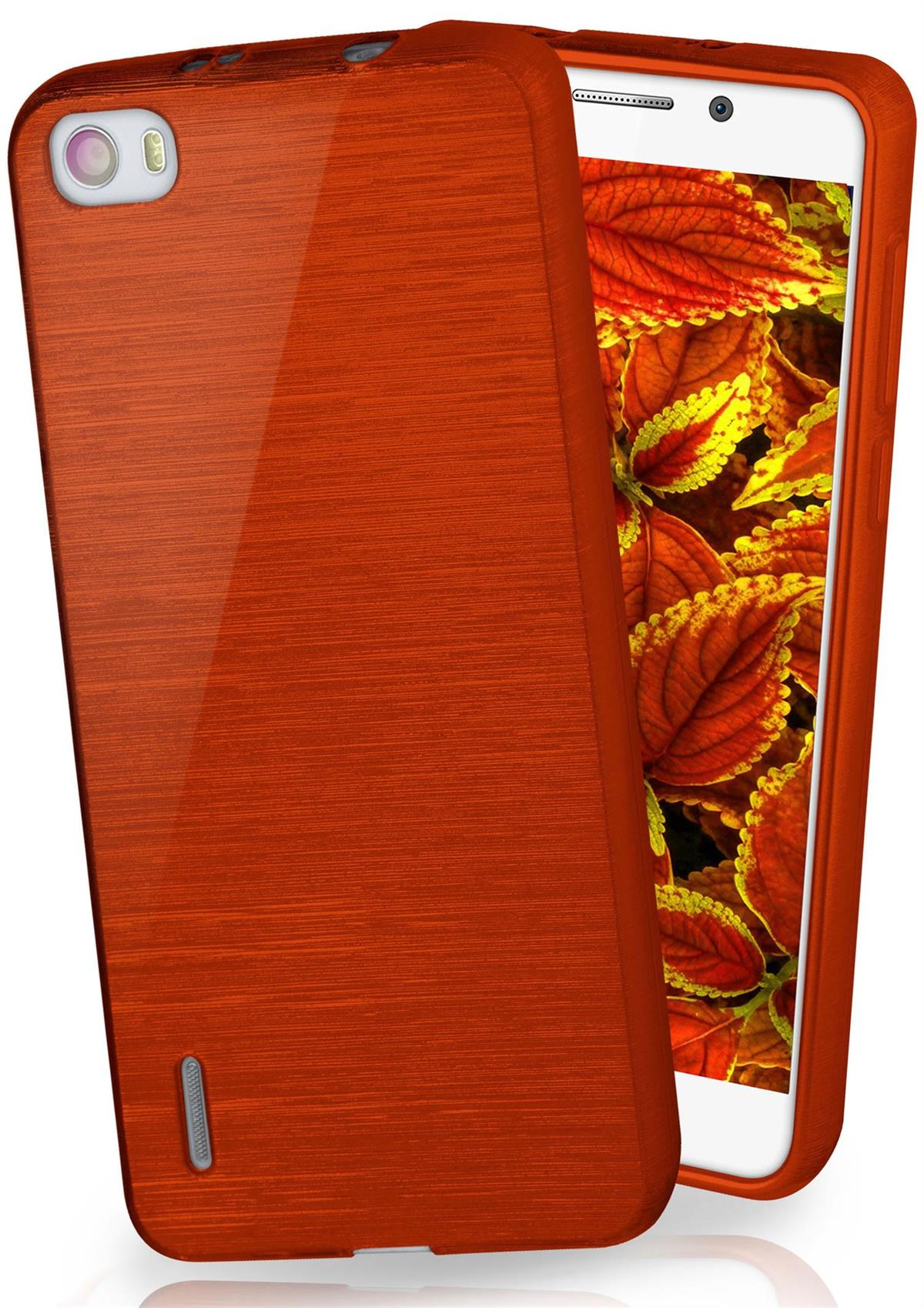 Indian-Red 6, MOEX Huawei, Honor Case, Brushed Backcover,