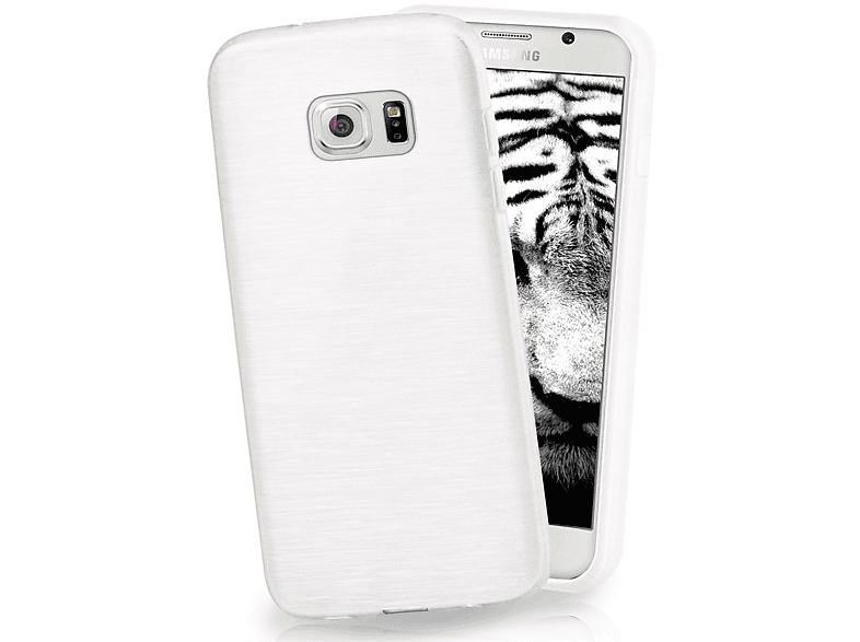 MOEX Brushed Case, Backcover, Samsung, Galaxy S6, Pearl-White