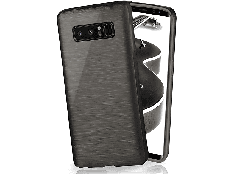 Note Galaxy 8, Case, Backcover, MOEX Brushed Samsung, Slate-Black