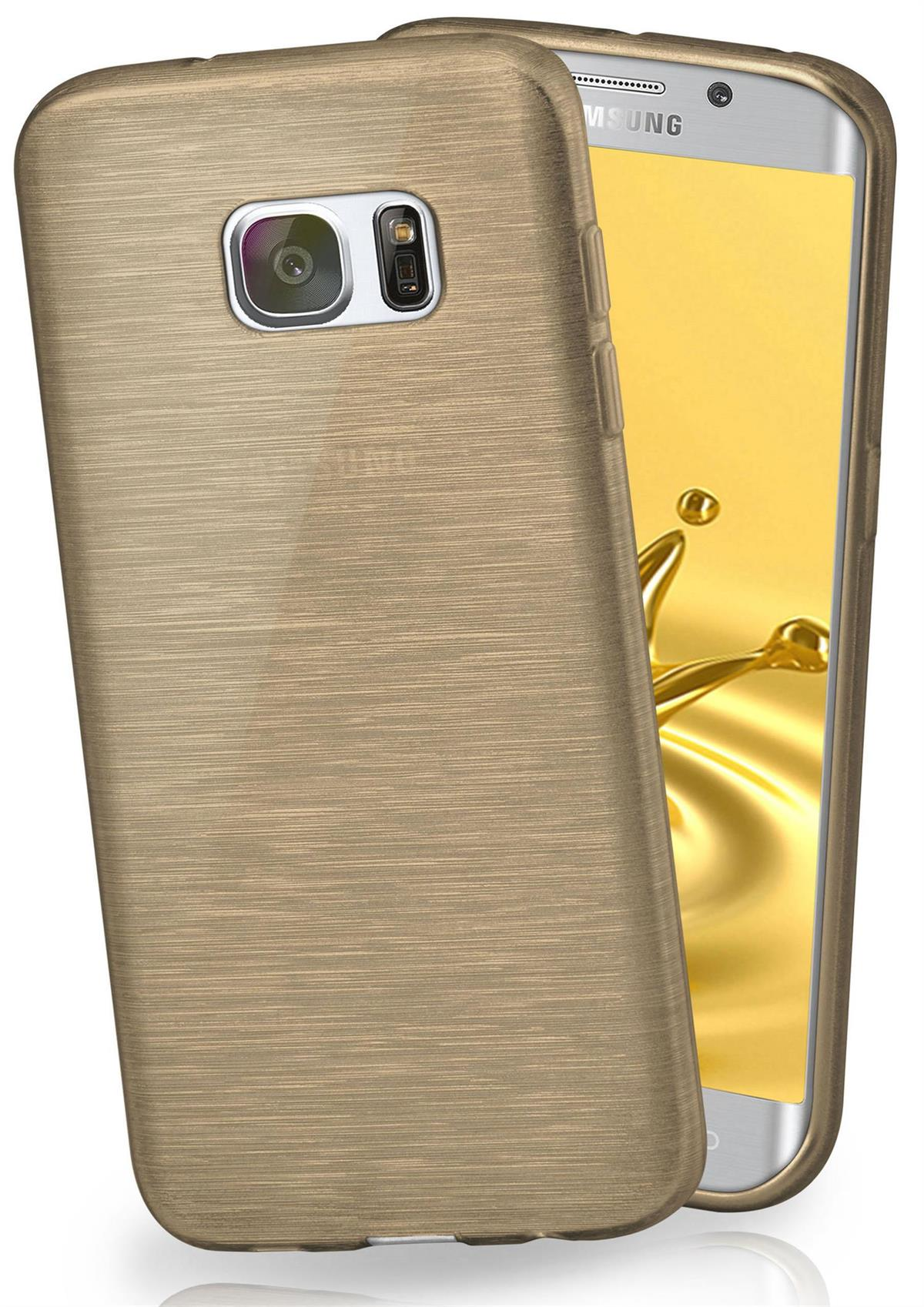 MOEX Brushed S7 Ivory-Gold Galaxy Backcover, Case, Edge, Samsung