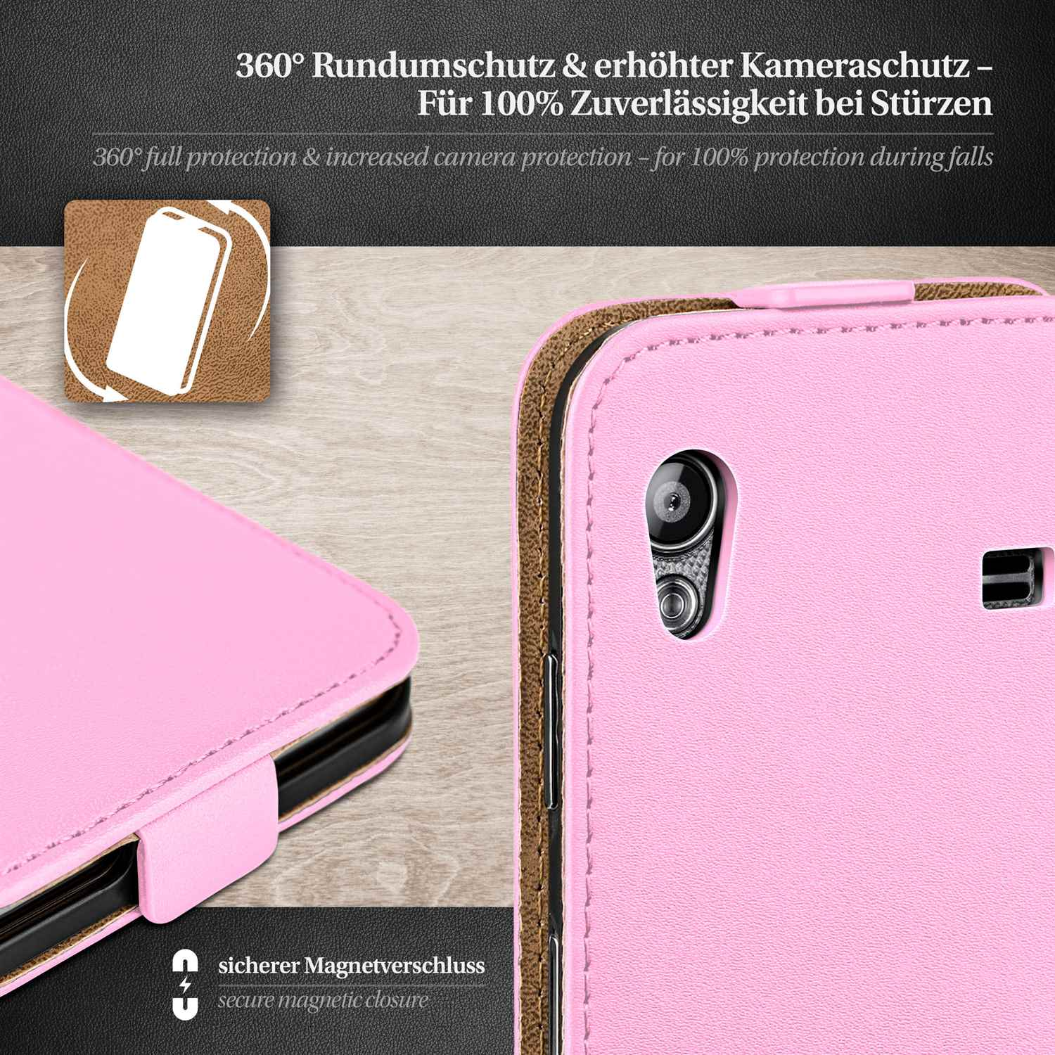MOEX Flip Case, Flip Samsung, Cover, Icy-Pink Ace, Galaxy