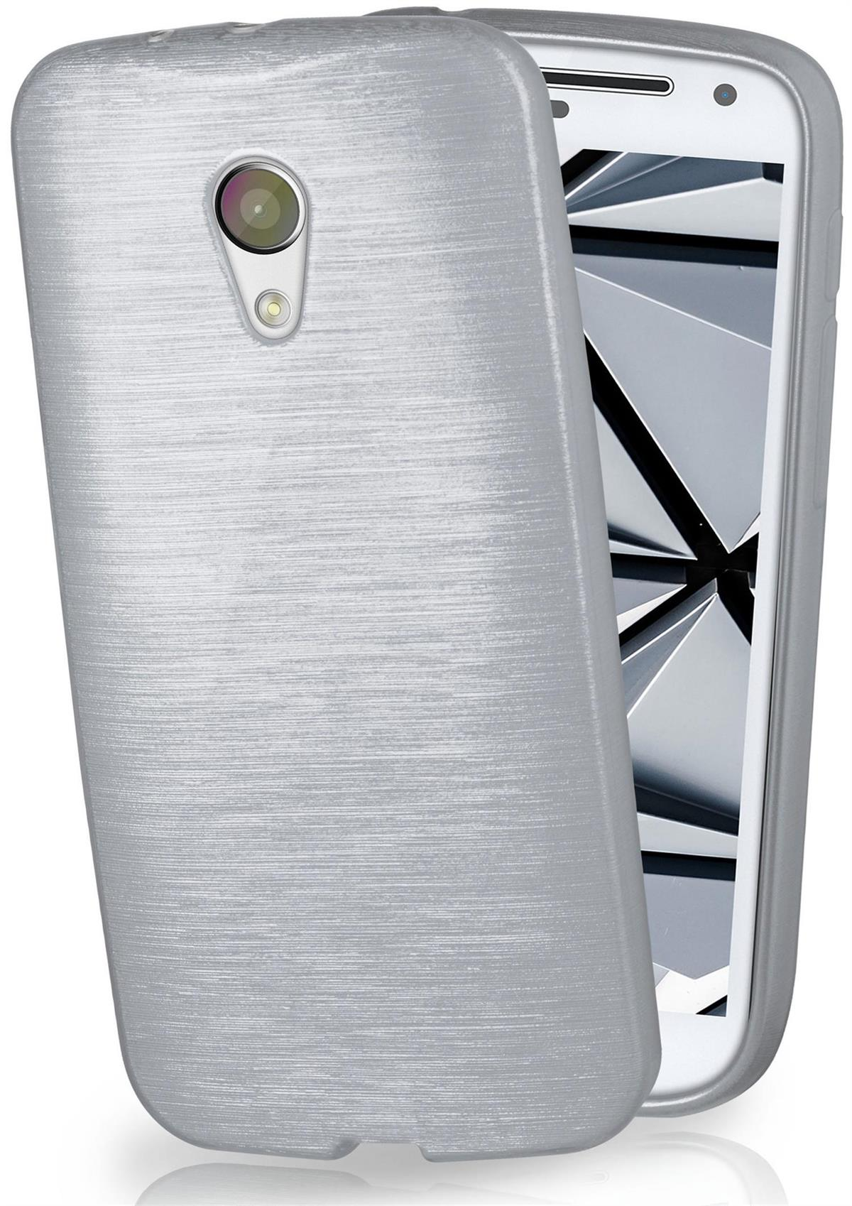 G2, Platin-Silver Backcover, Moto MOEX Case, Motorola, Brushed