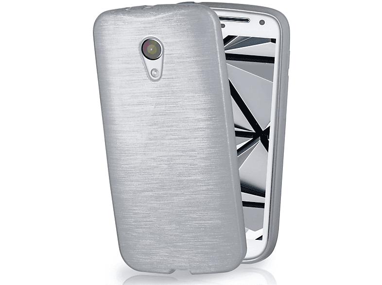 MOEX Brushed Case, Backcover, Motorola, Moto G2, Platin-Silver