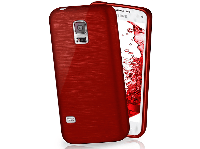 MOEX Brushed Case, Backcover, Samsung, Galaxy S5 Mini, Crimson-Red