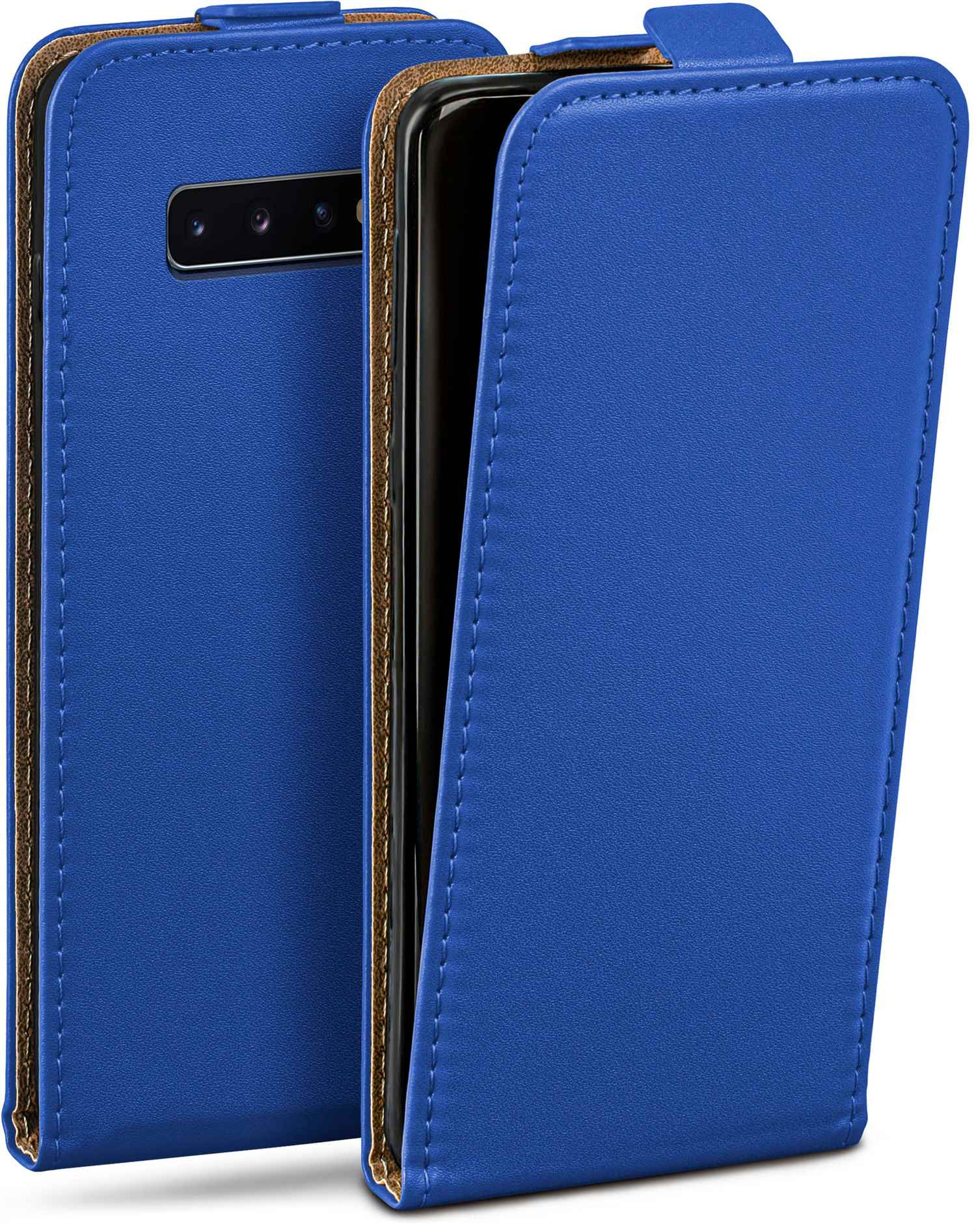 Flip Plus, Case, Samsung, Flip S10 MOEX Cover, Galaxy Royal-Blue