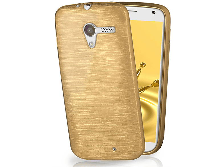 MOEX Brushed Case, Backcover, Motorola, Moto X, Ivory-Gold