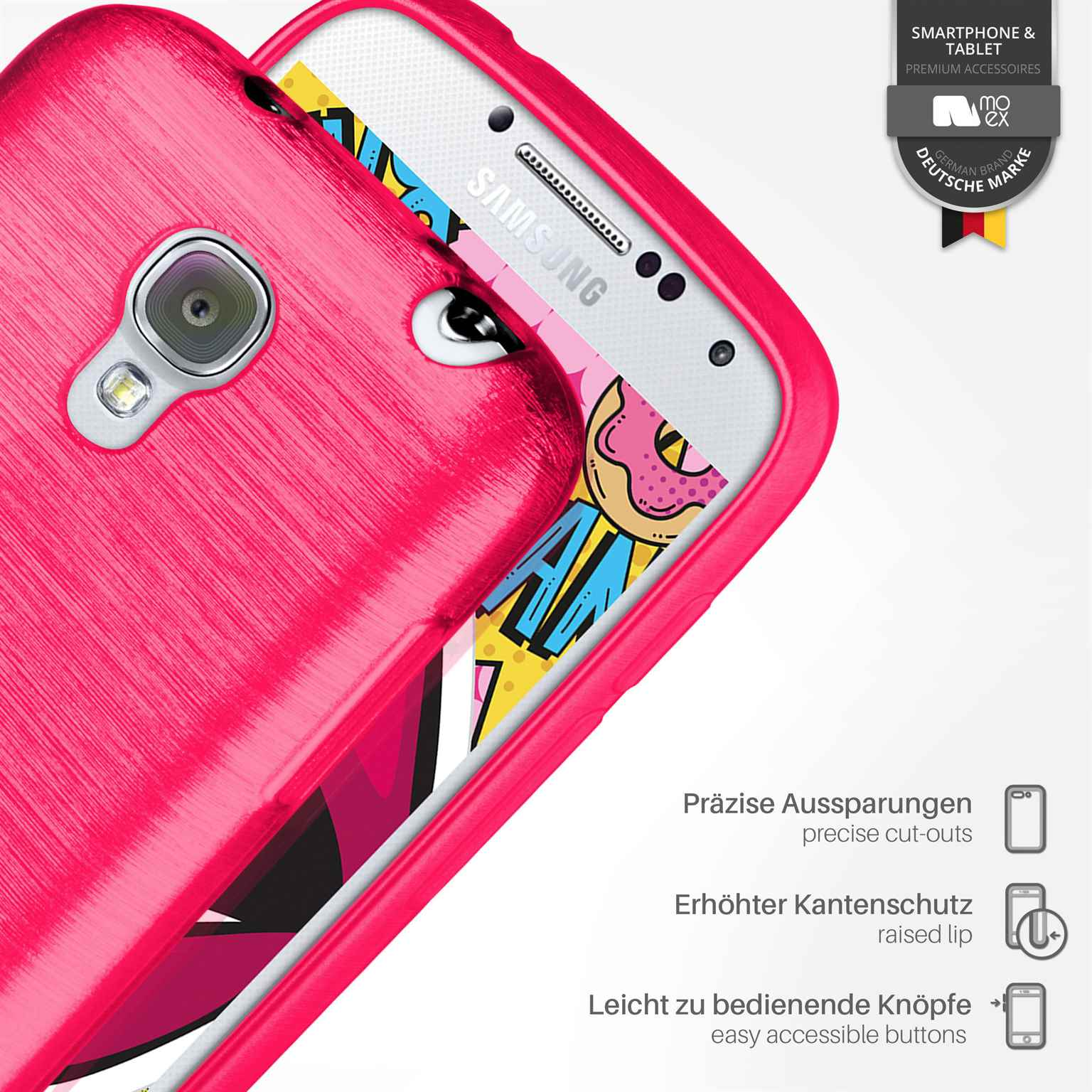 Backcover, S4, Brushed MOEX Galaxy Case, Samsung, Magenta-Pink
